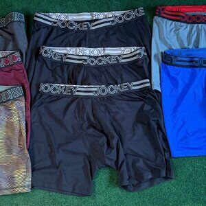 Men’s Jockey Active Micro Boxer Briefs Large Lot of 8 Various Colors